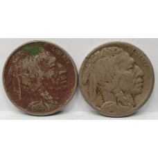 UNITED STATES OF AMERICA 1916 - 1917S . FIVE 5 CENT COINS / NICEKLS